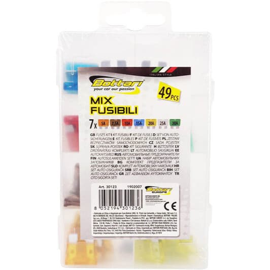 Набор предохранителей Bottari 30123-IS FT midi (normal) 49 шт.