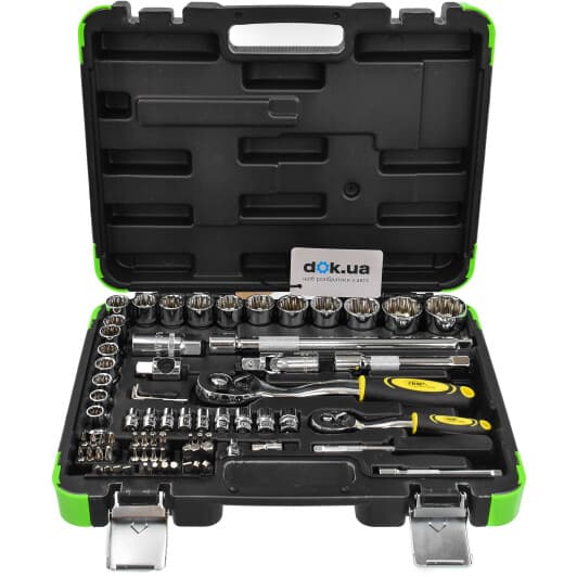 Набор торцевых головок и комплектующих JBM 53074 1/2", 3/8", 1/4" (74 пр.)