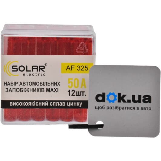 Набор предохранителей Solar AF325 FX maxi (mega) 12 шт.