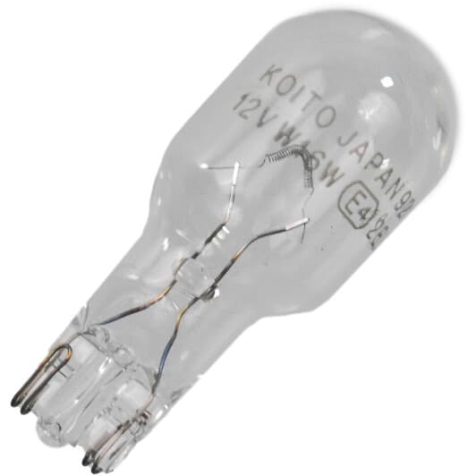 Автолампа KOITO W16W W2,1x9,5d 16 W прозора 1781