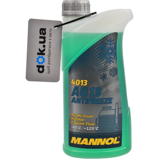 Mannol AG13 Hightec G13 зеленый -40 °C готовый антифриз