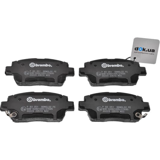 P 83 051 Brembo Гальмівні колодки