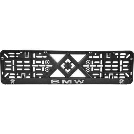 Рамка номерного знака BI-PLAST bp262 колір чорний на BMW