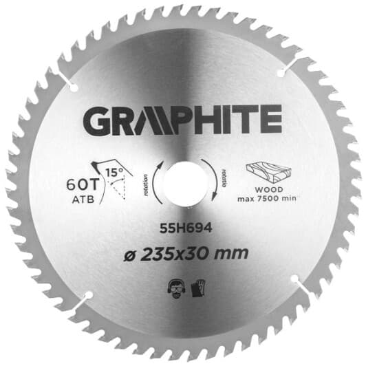 Круг отрезной Graphite 55H694 235 мм