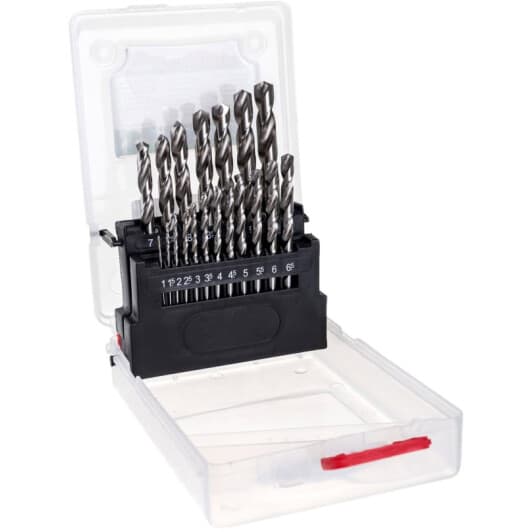 Набір свердл Verto спіральних по металу 60H812 1-10 мм 19 шт.