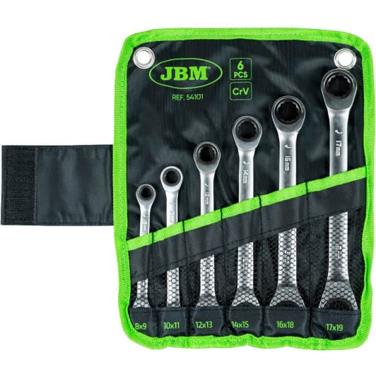 Набор ключей накидных трещоточных JBM 54101 8-19 мм 6 шт