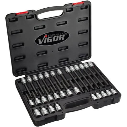 Набір торцевих головок Vigor v1919 1/2" (30 пр.)