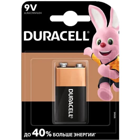 Батарейка Duracell 6LR61 PP3 (Krona) 9 V 1 шт
