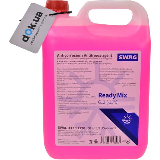 SWAG Ready Mix G12 красный -35 °C, 5 л (33101120) готовый антифриз