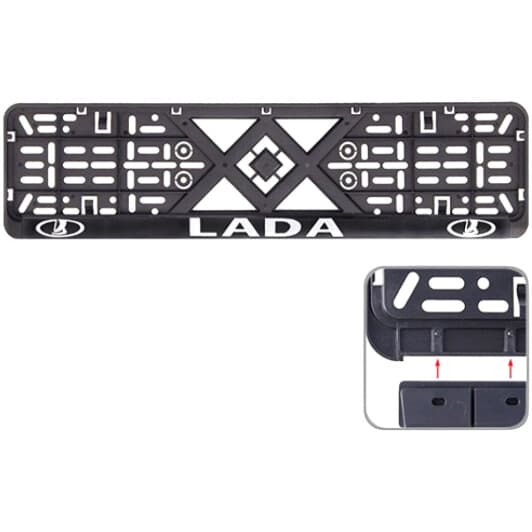 Рамка номерного знака Eurotermix 47800 цвет черный на Lada