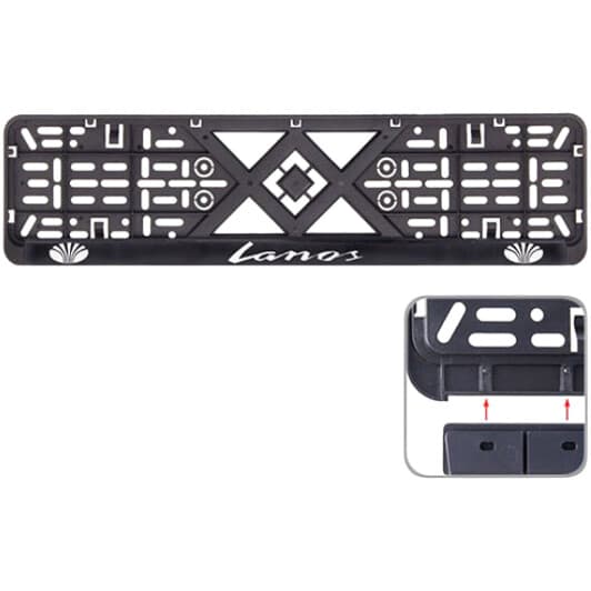 Рамка номерного знака Eurotermix 45565 цвет черный на Lanos