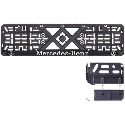 Рамка номерного знака Eurotermix 47206 цвет черный на Mercedes-Benz