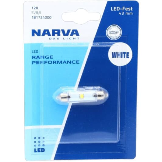 Автолампа Narva Range Performance LED C5W SV8,5 0,6 W 181724000