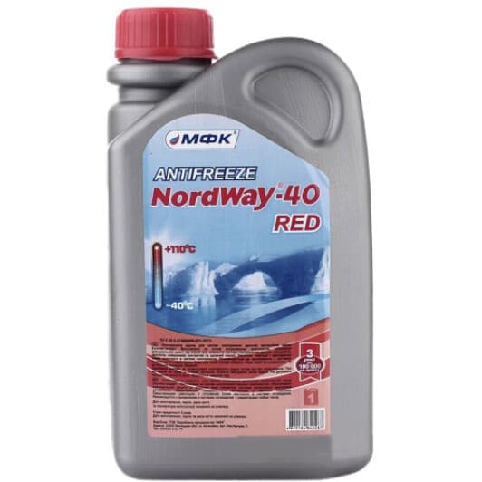МФК NordWay G12 красный -40 °C, 1 л (30810) готовый антифриз