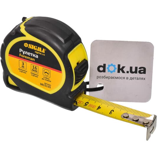 Рулетка Sigma Foreman 3815131 3 м