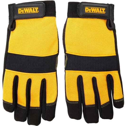 Перчатки рабочие DeWALT неопреновые с кожаными вставками желтые