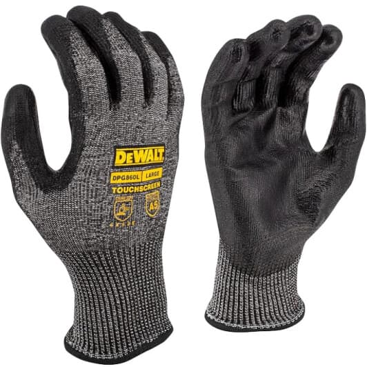 Перчатки рабочие DeWALT нейлоновые с полиуретановым покрытием серые