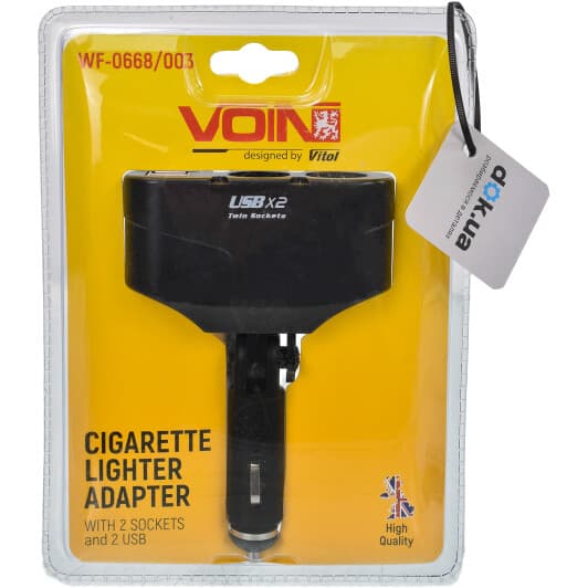 Разветвитель прикуривателя с USB Voin WF-0668/003