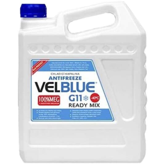 VELVANA Velblue READY MIX G11 синий -40 °C готовый антифриз