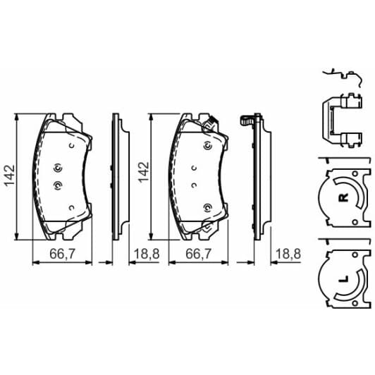 0 986 494 609 Bosch Тормозные колодки