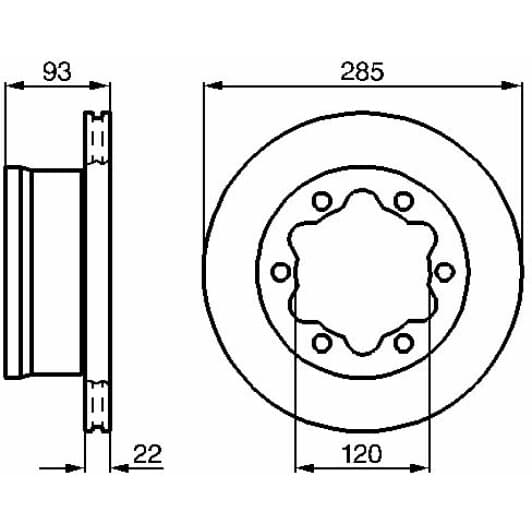 0 986 479 B38 Bosch Тормозной диск