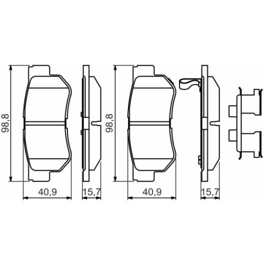 0 986 494 635 Bosch Тормозные колодки