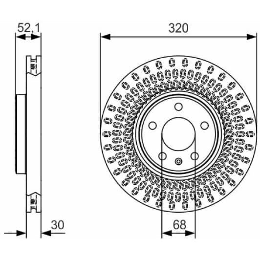 0 986 479 C49 Bosch Тормозной диск для Audi Q5