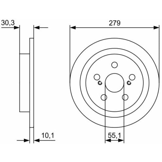 0986479D35 Bosch Тормозной диск