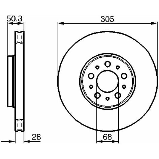 0 986 479 C59 Bosch Тормозной диск