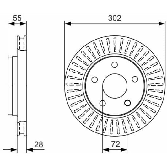 0 986 479 C38 Bosch Гальмівний диск для Jeep Wrangler