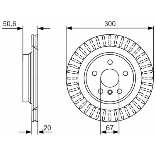 0986479C95 Bosch Тормозной диск