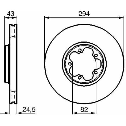 0 986 479 B29 Bosch Тормозной диск для Ford Transit