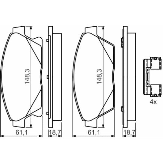 0 986 494 657 Bosch Гальмівні колодки