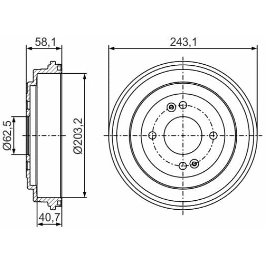 0986477298 Bosch Гальмівний барабан