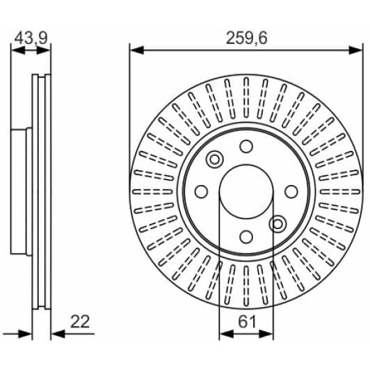 0 986 479 S90 Bosch Гальмівний диск
