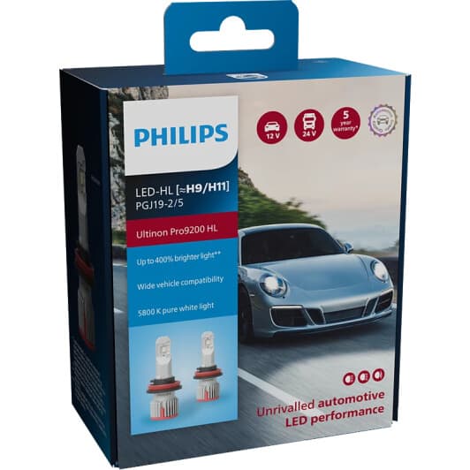 Автолампа Philips Ultinon Pro9200 H9/H11 PGJ19-2/5 21 W 11362U92X2