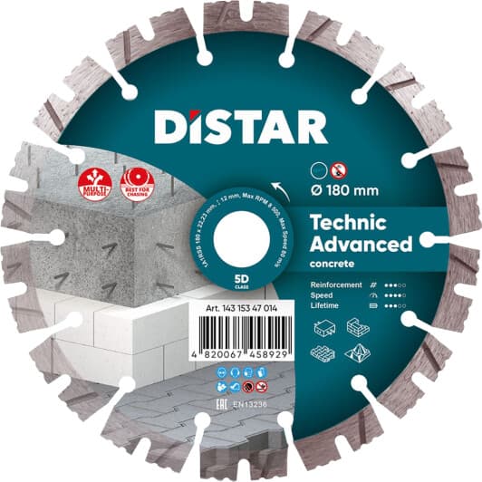 Круг отрезной Di-star Technic Advanced 14315347014 180 мм