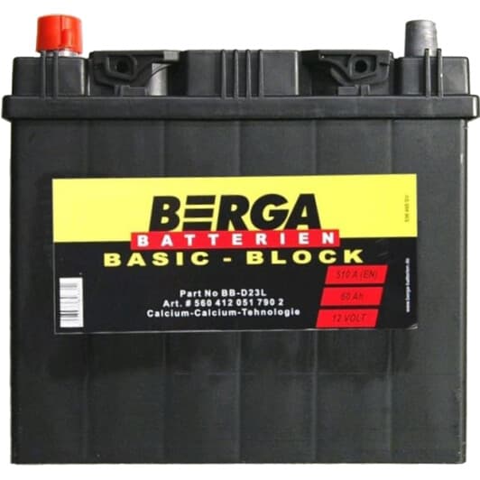 Аккумулятор Berga 6 CT-60-L Basic Block 560413051