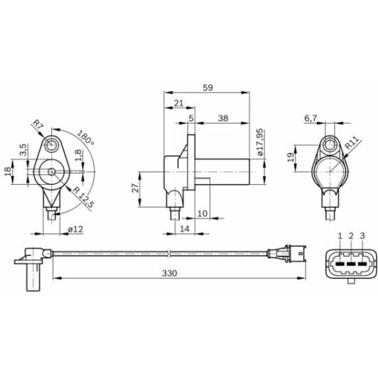 0 261 210 248 Bosch Датчик положения коленвала