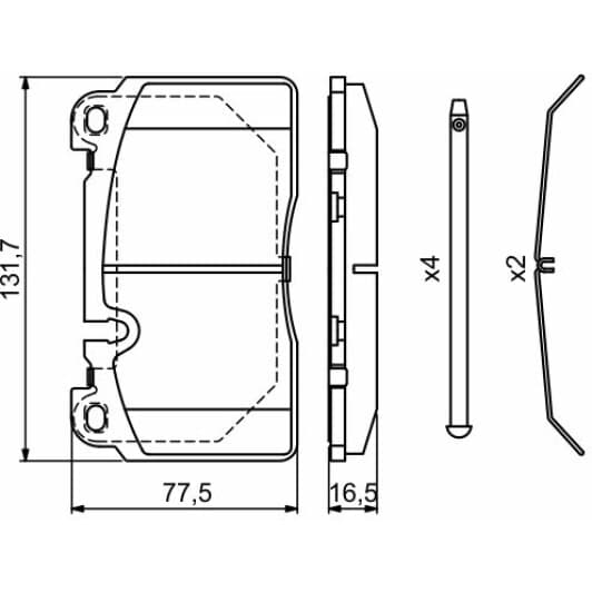 0986494694 Bosch Тормозные колодки