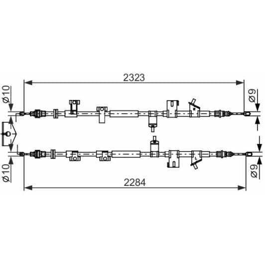 1987482667 Bosch Трос ручного тормоза