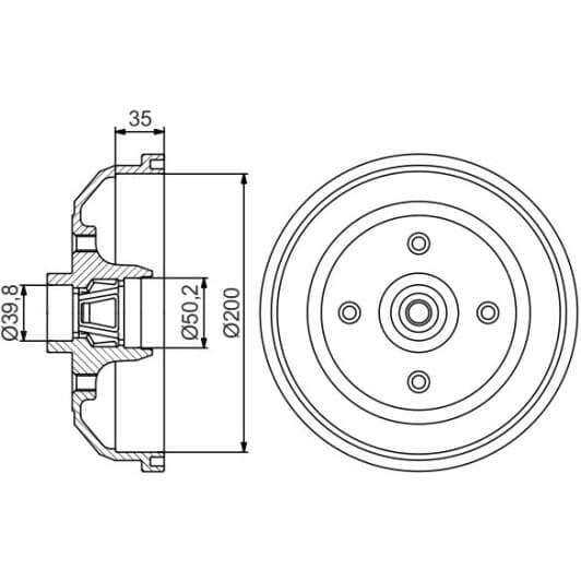 0 986 477 256 Bosch Гальмівний барабан