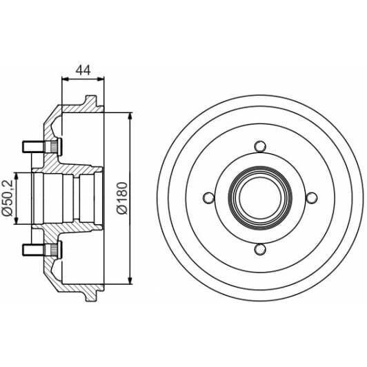 0 986 477 269 Bosch Гальмівний барабан