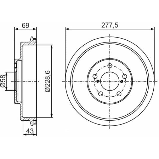 0986477279 Bosch Тормозной барабан