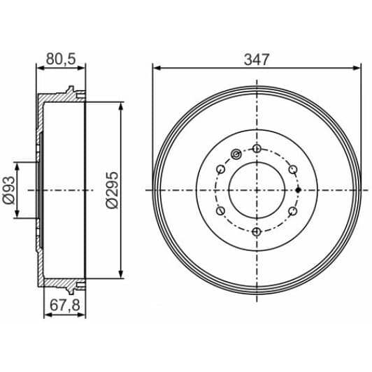 0986477280 Bosch Тормозной барабан для Ford Ranger