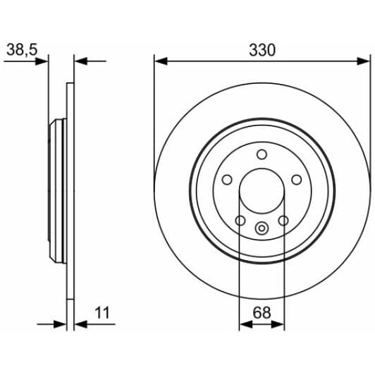 0986479W01 Bosch Тормозной диск для Ford Edge