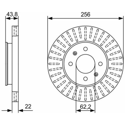 0986479W05 Bosch Тормозной диск