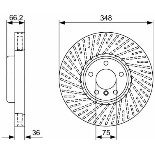0986479W19 Bosch Тормозной диск
