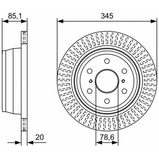 0986479W32 Bosch Тормозной диск
