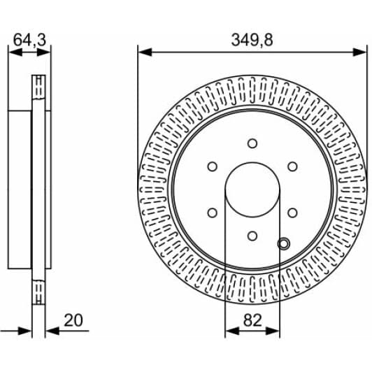 0986479W46 Bosch Тормозной диск